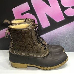 LL Bean Shearling Lined Warm Winter Boots